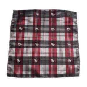 Pocket Square Gray Maroon Reindeer Silk Formal Holiday Suit Wedding Prom Gift